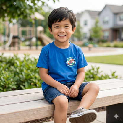 Kids' "Magic in the Summer" Cotton Tee – Vibrant Royal Blue Graphic T-Shirt