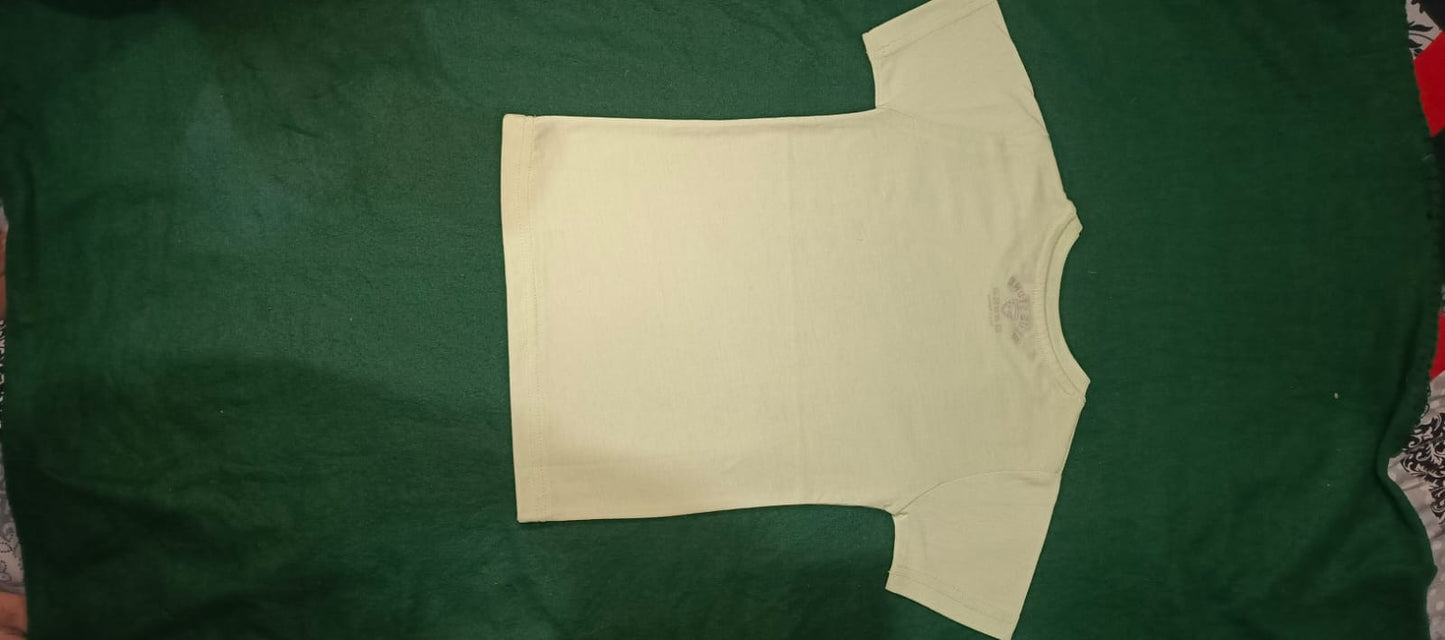 Kids Light Green Casual T-Shirt – Soft & Comfortable