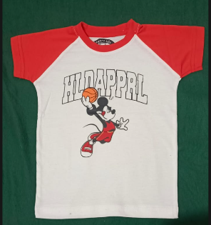 Kids' "Slam Dunk" Raglan T-Shirt – Classic Red & White Athletic Tee